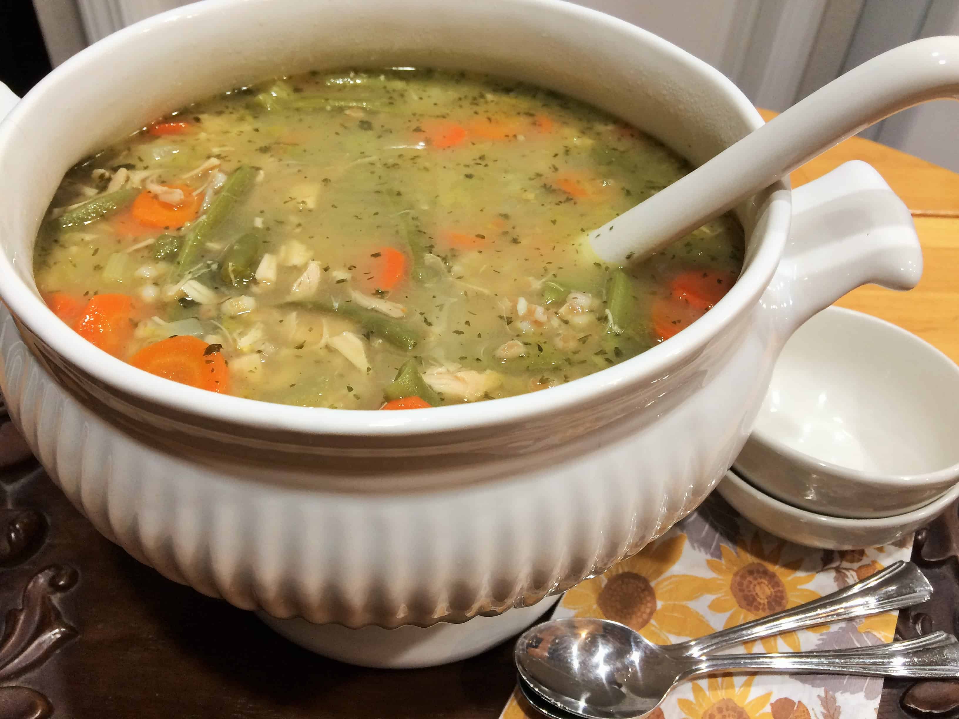 Turkey Barley Soup - Pinecone Cottage Retreat